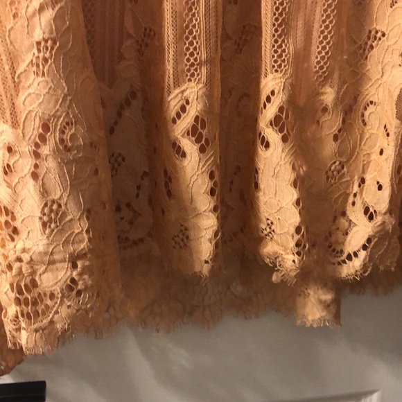 Xhilaration Peach Long Sleeve Lace Blouse. Size S. - Picture 4 of 7